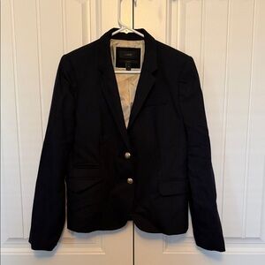 J. Crew Navy Tailored Women's Blazer with Cream Lining